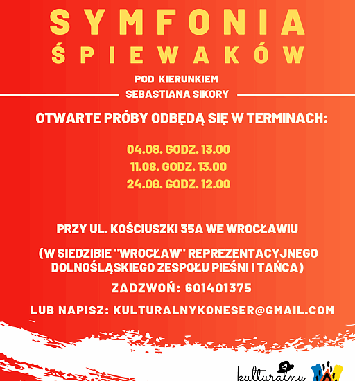 Otwarte próby Chóru Symfonia Śpiewaków w sierpniu