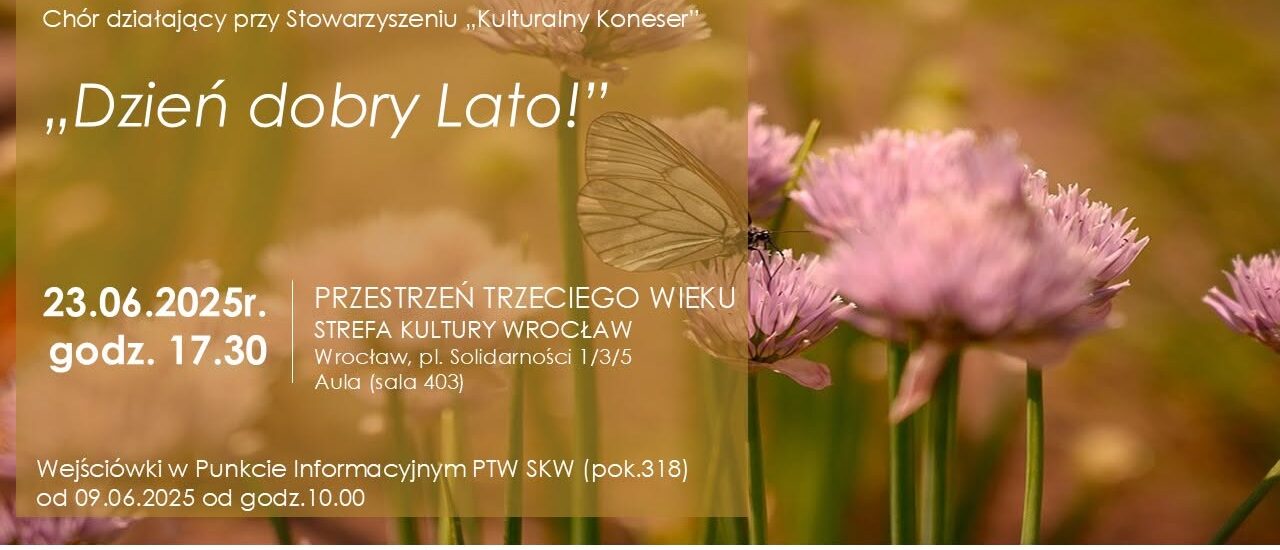 Przywitajcie lato razem z nami! Chór „Con Passione” zaprasza na koncert „Dzień dobry Lato!” ☀️