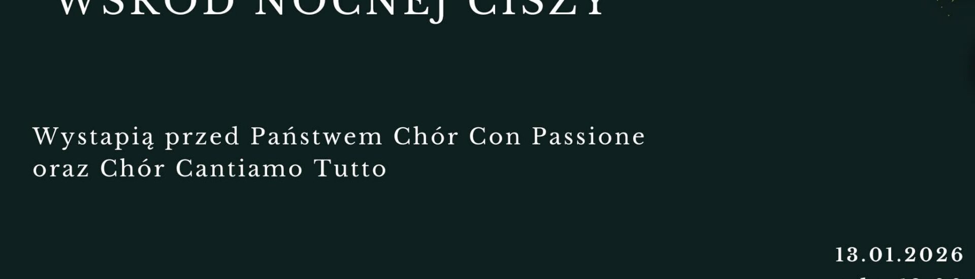 Wyjątkowy Wieczór Kolęd z Chórami „Con Passione” i „Cantiamo Tutto” ❄️